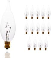 🔥 clear flame shaped incandescent candelabra: perfect for industrial electrical settings logo