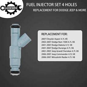 img 2 attached to Высококачественный набор форсунок топлива (8шт) для Dodge Dakota Durango 🔧 Ram 1500 Jeep Grand Cherokee Commander 4.7L V8 - Заменить# 0280155849