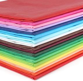 img 3 attached to 🎁 180 Sheets Tissue Paper Bulk - 18 Assorted Colored Gift Bag Wrapping Paper for DIY Crafts, Packaging, and Decorative Parties - 20x28 inch Art Colored Tissue Paper with Flower Tissue Paper Pom Poms