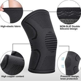 img 1 attached to 🏃 Knee Compression Sleeve for Men and Women: Ultimate Support for Running, Weightlifting, and Arthritis Pain Relief