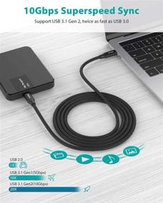 img 2 attached to 🔌 Кабель USB C 3.1 Gen 2 высокой скорости с передачей данных 10 Гб/с, кабель монитора USB C NIMASO для быстрой зарядки 100 Вт PD, совместимый с Thunderbolt 3 для Oculus Quest, MacBook Pro, iPad Pro, Galaxy S21, Google Pixel