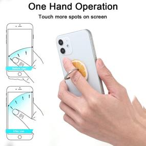img 1 attached to 🍍 Бонома 3 упаковка кольца для мобильного телефона, 360° вращение универсальный цветной палец-подставка с металлическим кольцом для удержания для смартфона, совместима с iPhone, Samsung, LG, Sony, HTC и более - дизайн ананаса.