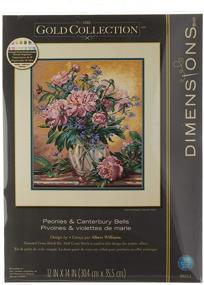 img 3 attached to 🌺 Floral Vase Counted Cross Stitch Kit by Dimensions Gold Collection - 18 Count Ivory Aida, 12x14 Inches