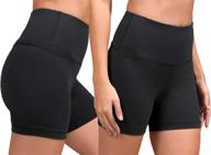 🩳 high waist power flex yoga shorts - tummy control biker shorts for women 2 pack by 90 degree by reflex logo