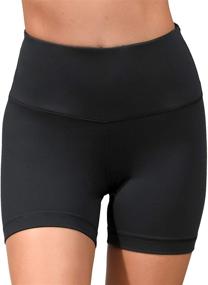 img 3 attached to 🩳 High Waist Power Flex Yoga Shorts - Tummy Control Biker Shorts for Women 2 Pack by 90 Degree By Reflex