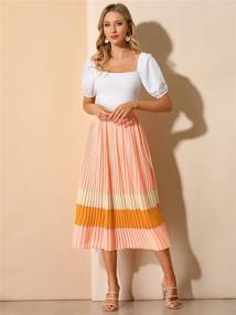 img 2 attached to Allegra Elastic Chiffon Pleated X Large Women's Clothing for Skirts