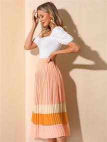 img 1 attached to Allegra Elastic Chiffon Pleated X Large Women's Clothing for Skirts