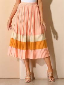 img 3 attached to Allegra Elastic Chiffon Pleated X Large Women's Clothing for Skirts