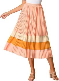 img 4 attached to Allegra Elastic Chiffon Pleated X Large Women's Clothing for Skirts