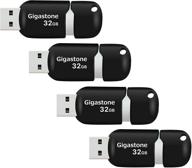 💾 gigastone v10 32gb 4-pack usb2.0 флэш-накопитель: ручка с выдвижным механизмом без колпачка. логотип