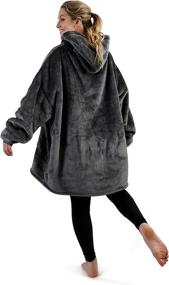 img 3 attached to Wearable Blanket Sweatshirts Oversized Sweatshirt Bedding for Blankets & Throws