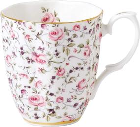 img 4 attached to Royal Albert Rose Confetti Vintage Mug - Elegant Multicolored Print on White, 1 Count (Pack of 1)