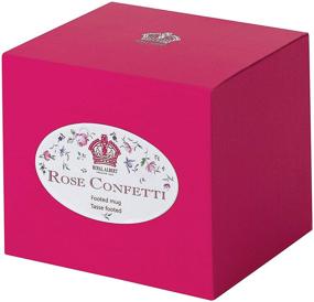 img 1 attached to Королевский фарфоровый кружевной кубок Rose Confetti - Элегантная многоцветная печать на белом фоне, 1 шт. (упаковка 1 шт.)