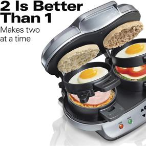 img 2 attached to 🍳 Conveniently Timed Dual Breakfast Sandwich Maker - Hamilton Beach 25490A, Silver