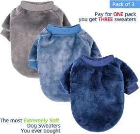 img 3 attached to 🐶 Ultra Soft and Warm Dog Sweaters, Pack of 2 or 3 - Ideal Dog Clothes for Small or Medium Dogs, Boy or Girl