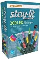 🎄 sylvania staylit multicolored glass-look led lights, 200 ct. (1) - vibrant holiday lighting for a magical ambiance логотип