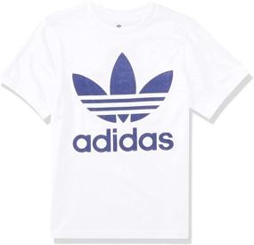 img 2 attached to 👕 Boys' Clothing and Active: Adidas Originals Trefoil in White and Black