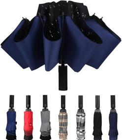 img 4 attached to ☂️ Inverted Windproof Umbrella: Compact, Automatic Folding Umbrellas