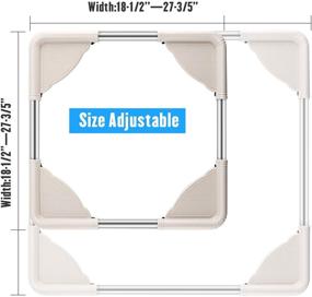 img 3 attached to 🏢 DOZAWA Регулируемый телескопический мебельный долли с 4 блокирующими колесами - подставка для переноски стиральной машины, холодильника - настраиваемый размер