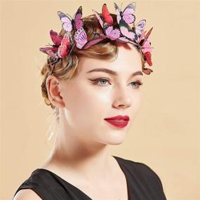 img 1 attached to 🦋 Женская бабочка Fascinator на особый случай от Coucoland: Аксессуар для дополнительного очарования