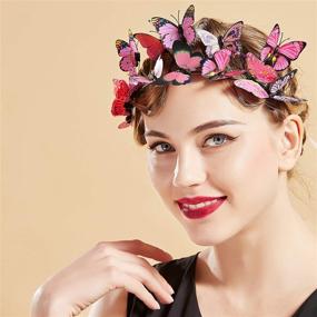 img 2 attached to 🦋 Женская бабочка Fascinator на особый случай от Coucoland: Аксессуар для дополнительного очарования