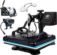 angoo upgraded 5 in 1 heat press: the ultimate multifunctional combo machine for t-shirts, hats, mugs, mouse pads, and more! logo