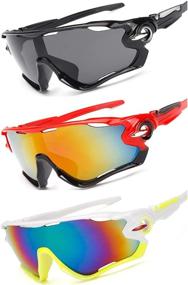 img 4 attached to Hovico Polarized Sunglasses Cycling Softball