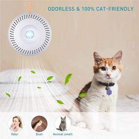 img 2 attached to Smart Deodorizer Genie for Cat Litter Box - Lionpapa Odor Eliminator, 99.9% Dust Free, Extended Battery Life up to 8-10 Days, USB Powered, Auto On/Off - Ideal for All Types of Cat Litter Box, Pet Toilet, and Small Areas