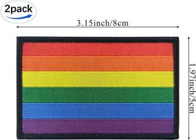 img 2 attached to 🌈 Enhance Your Style and Show Support with the JBCD 2 Pack Pride Rainbow Flag Patch - Perfect for Clothes, Hats, Military Gear, and More!