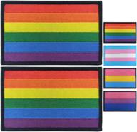 🌈 enhance your style and show support with the jbcd 2 pack pride rainbow flag patch - perfect for clothes, hats, military gear, and more! logo