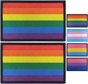 img 4 attached to 🌈 Enhance Your Style and Show Support with the JBCD 2 Pack Pride Rainbow Flag Patch - Perfect for Clothes, Hats, Military Gear, and More!