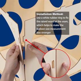 img 2 attached to 🎈 11-Hole Collapsible Wood Balloon Sizer Box: Ideal Tool for Balloon Decorations, Arches, and Columns (2-10 Inch)