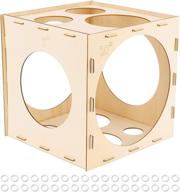 🎈 11-hole collapsible wood balloon sizer box: ideal tool for balloon decorations, arches, and columns (2-10 inch) логотип