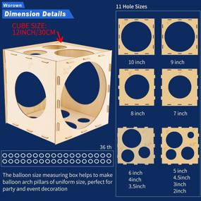 img 3 attached to 🎈 11-Hole Collapsible Wood Balloon Sizer Box: Ideal Tool for Balloon Decorations, Arches, and Columns (2-10 Inch)