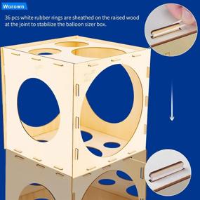 img 1 attached to 🎈 11-Hole Collapsible Wood Balloon Sizer Box: Ideal Tool for Balloon Decorations, Arches, and Columns (2-10 Inch)