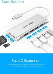 img 3 attached to LENTION USB C Hub 4K HDMI, 3 USB 3.0, SD 3.0 Card Reader - Compatible 💻 with 2020-2016 MacBook Pro 13/15/16, New iPad Pro/Mac Air/Surface, Chromebook, and More - Multi-Port Dongle Adapter (CB-C34, Silver)