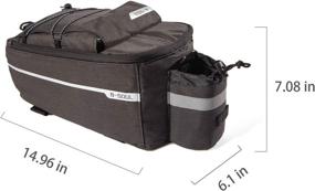 img 3 attached to 🚲 Cycling Bike Rear Rack Bag: Insulated Trunk Cooler Bag for Warm or Cold Items - MTB Bike Storage Luggage Pannier Bag