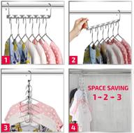 👕 efficient closet organization: kjfamily space saving metal hanger - magic cascading hanger for clothes, stainless steel, 6x2 slots (pack of 20) логотип