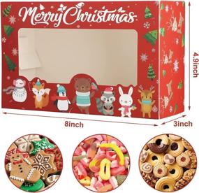 img 3 attached to Christmas Cookie Boxes - 20 Pack, 8x5x3 inches, Windowed Gift Boxes for Pastries, Cupcakes, Candy & More - Perfect for Holidays, Parties, and Gifting