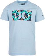 hurley graphic t shirt chambray tropical logo