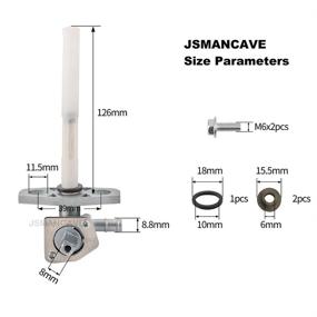 img 2 attached to 🔧 Улучшенный топливный клапан Petcock Shut Off для бака для Honda TRX 250EX 350 400 420 Rancher TRX400 450 500 Foreman Recon 250 Rubicon 500 650 - OEM Replacement #16950-HM8-003 Сборочный клапан бака топлива Petcock
