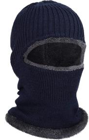 img 4 attached to Knitted Balaclava Winter Fleece Favors Outdoor Recreation for Climbing