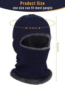 img 2 attached to Knitted Balaclava Winter Fleece Favors Outdoor Recreation for Climbing