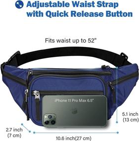 img 3 attached to 🎒 ProCase Waist Packs for Men and Women - Versatile Waist Bag for Travel, Hiking, Running and Outdoor Sports