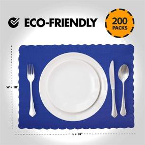 img 3 attached to 🍽️ Enhancing Your Dining Experience: Disposable Plain Placemat with Decorative Scalloped Design