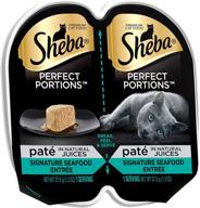 🐟 mars sheba perfect portions: premium pate entree wet sea cat food, 2.6 oz - a purr-fect choice for your feline companion! logo