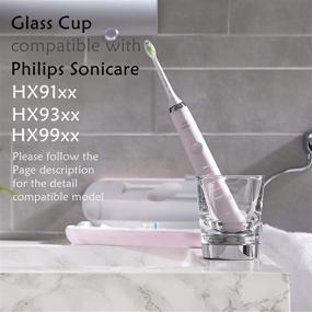 img 2 attached to 🔌 High-Quality Replacement Glass Cup for Philips Sonicare Diamondclean Toothbrush Charger - Compatible with HX 93xx Series & HX 99xx Series