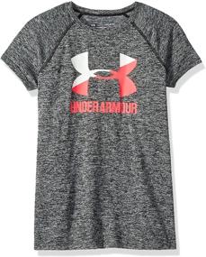 img 3 attached to 👕 Stylish and Sporty: Under Armour Girls' Big Logo Novelty Short Sleeve T-Shirt