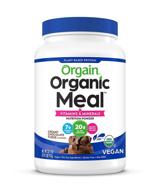 🌱 orgain vegan protein meal replacement powder - 20g of plant-based protein, organic, gluten-free, dairy-free, non-gmo, creamy chocolate fudge, 2.01lb (packaging may vary) logo