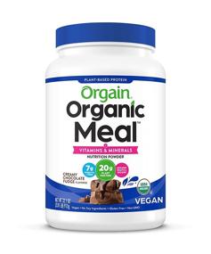 img 4 attached to 🌱 Orgain Vegan Protein Meal Replacement Powder - 20g of Plant-Based Protein, Organic, Gluten-Free, Dairy-Free, Non-GMO, Creamy Chocolate Fudge, 2.01lb (Packaging May Vary)